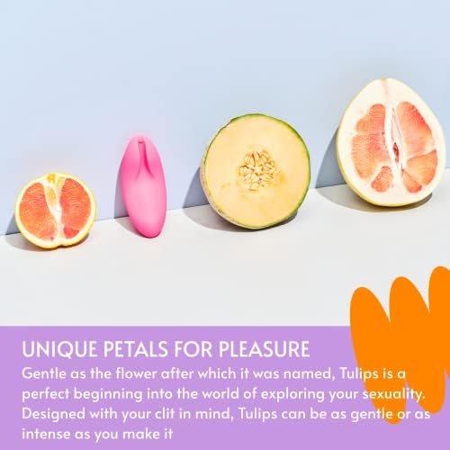 Sweet Vibes Tulips Vibrating Massager With 10 Settings, External Massager For Women And Couples, Hand Massage Bullet Vibrator, Silicone, Waterproof & Rechargeable Bullet Vibrator For Women, Raspberry - Image 2