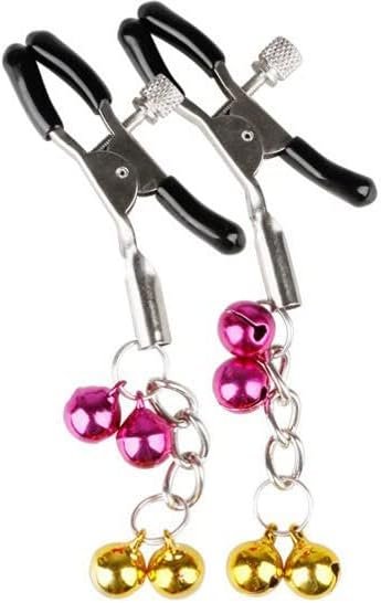 Pressure Adjustable Nipple Clamps Clips With Chain, Nipple Sex Toy For Women, Silver