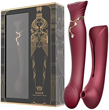 Zalo Queen Set G-Spot Pulsewave Vibrator With Suction Sleeve | Waterproof Sex Toy With 8 Vibration Modes 8 Pulse-Wave Modes | Usb Rechargeable Battery | 1-Year Warranty | Twilight Purple