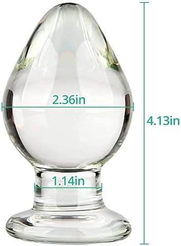 Romi Glass Butt Plug Anal Sex Toy Prostate Massager Small Mushroom Shaped Anal Trainer For Women Men Couple Beginner Transparent - Image 3