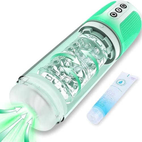 Automatic Male Masturbator Penis Pump - Full Waterproof Adult Sex Toys Pocket Pussy Vagina Blowjob Stroker With 7 Rotating & Vacuum Sucking Modes, Penis Licking Trainer Sex Cup For Men Orgasm