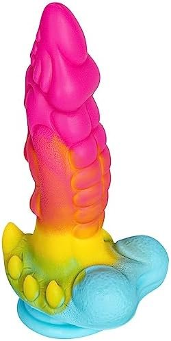 Large Realistic Dragon Dildo - 9.2 Inch Silicone Lifelike Fantasy Dildo, Soft Liquid Material Dildo With Textured For G-Spot Stimulator, Suction Cup Toys For Women, Men - Alien And Thick Dildos