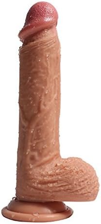 Double Layered Dildo, Anfei 8.27 Inch Hyper Realistic Dual Layer Liquid Silicone Sex Toys For Female Masturbation