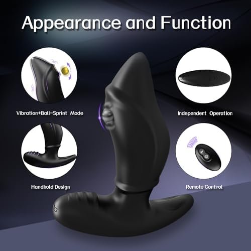 Prostate Massager, Anal Vibrating Butt Plug Vibrator With Remote Control 10 Mode Ball-Sprint Powerful P-Spot Stimulation Mens Hands Free Play Solo Anal Sex Toys For Men, Women And Couples - Image 3