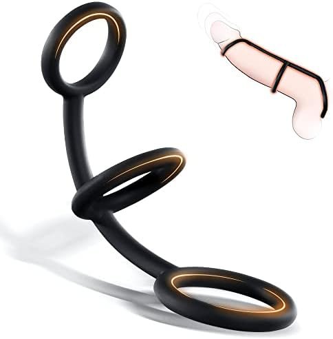 Tivino Silicone Penis Ring, 3 In 1 Ultra Soft Cock Ring For Erection Enhancing Stamina Prolonging, 3 Different Sizes For Men Adult Toys For Couple Harder Longer Sex Ring Play