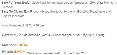 Tantus C-Sling - 100% Ultra-Premium Silicone Cock/Penis Ring Adjustable Band, Prostate Massager, Sex/Adult Toys For Men, Couples - Black - Image 2