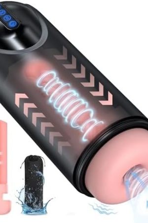 Automatic Sucking Male Masturbator,4 Thrusting,4 Sucking & 10 Vibrating Electric Pocket Pussy &Waterproof Storage Bag,Automatic Stroker Male Masturbators Penis Stimulation,Blowjob Sex Toy For Men