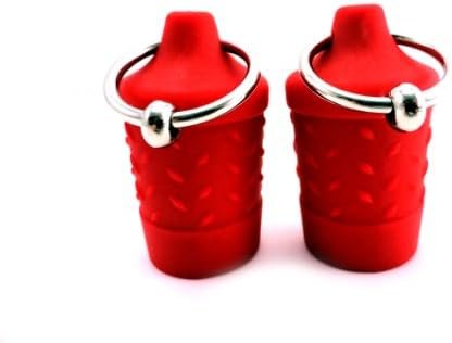 M2M Nipple Sucker Silicone With Ring, Red