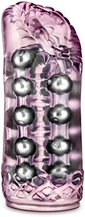 Blush M For Men Super Stroker - Soft Clear Realistic Masturbator - 4 Rows Of Massaging Pleasure Beads - Open Ended For Easy Cleaning And Warms To The Touch - Solo Or Couples Play - Sex Toy For Men - Image 2