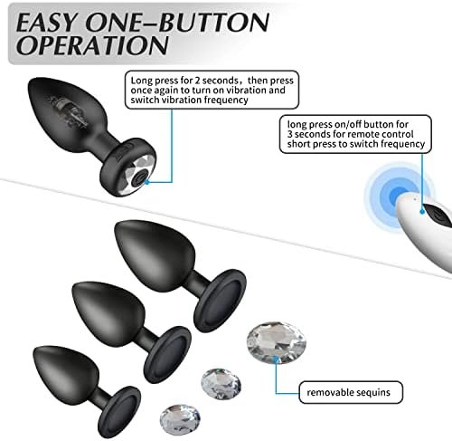 Vibrator Sex Toys Anal Plug - 4Pcs Anal Plugs Training Kit, Remote Control Vibrating Butt Plug With 10 Vibration Modes, Couples Sex Toys & Games Anal Toy For Him And Her - Image 3