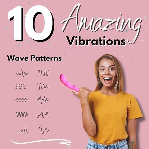 G Spot Vibrator With 3 Vibration Points And 10 Modes - Vibrating Dildo For Clitoral & Nipple Stimulation - Waterproof Body Safe Silicone Adult Sex Toys For Women Men Couples Female Unisex - Pink - Image 2