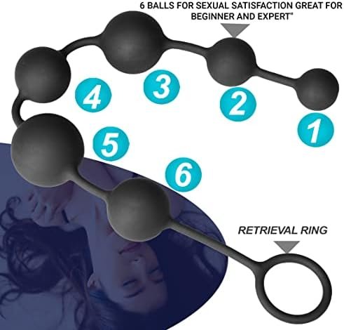 Anal Beads For Men/Women - 100% Silicone With Gradual Size Increase & Safe Pull Ring - Easy To Clean Anal Toys, Bpa & Phthalate Free - Image 3