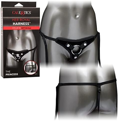 Calexotics Her Royal Harness The Countess – Premium Adjustable Bdsm Probe Strap O Plus Size Harness – Sex Toys For Couples And Women - Black