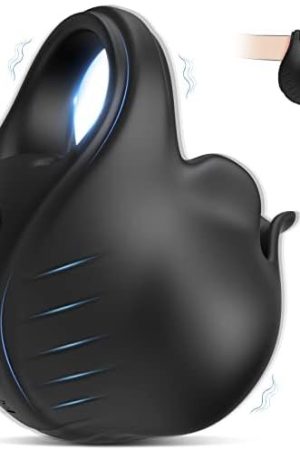 Cup-Shaped Vibrating Cock Ring, Cock Ring For Male Sex Toy Vibrator, Adult Male Couples Sex Toys For Men, Silicone Penis Rings Pleasure With 9 Modes Vibrations (Black)