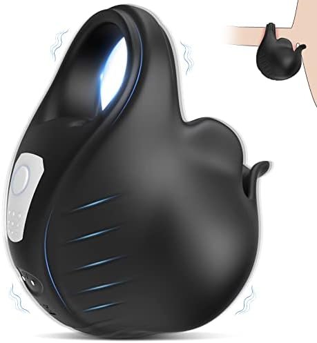 Cup-Shaped Vibrating Cock Ring, Cock Ring For Male Sex Toy Vibrator, Adult Male Couples Sex Toys For Men, Silicone Penis Rings Pleasure With 9 Modes Vibrations (Black)