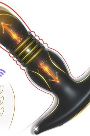 Sex Toys For Men, Prostate Stimulor Toys With Anti-Slip Design, Ultrafast Vibrating Anal Butt Plug Dildo Vibrator For Vaginal And Anal Pleasure, Remote Control Adult Sex Toys & Games Couple Toy Black