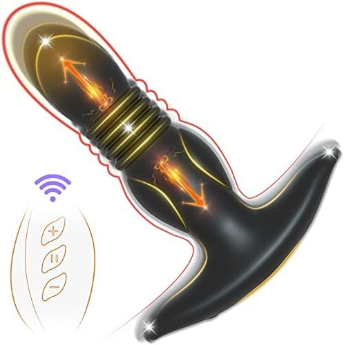 Sex Toys For Men, Prostate Stimulor Toys With Anti-Slip Design, Ultrafast Vibrating Anal Butt Plug Dildo Vibrator For Vaginal And Anal Pleasure, Remote Control Adult Sex Toys & Games Couple Toy Black