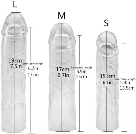 Shequ Reusable Penis Sleeve Extender Ultra-Soft Extension Sex Toy Cock Enlarger Condom Sheath Delay Ejaculation Toys Men (3Pcs Small, Medium And Large Included) - Image 2