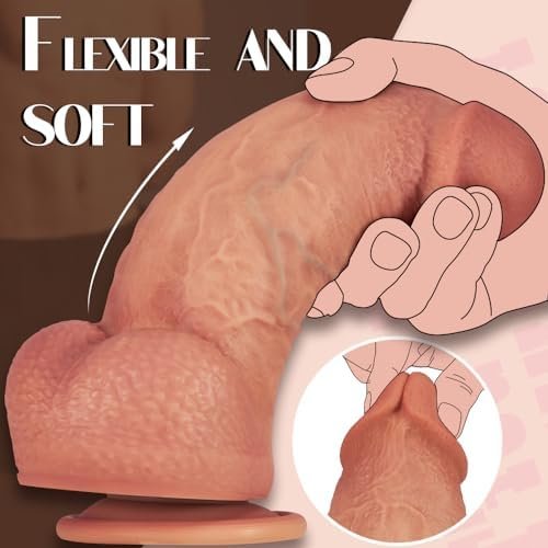 2.67'' Diameter Huge Thick Dildo, Realistic Silicone Dildos With Strong Suction Cup For Hands-Free And Anal Play, G-Spot Giant Dildo Anal Sex Toys For Women And Men - Image 3