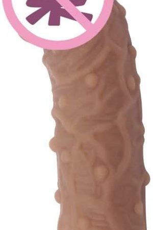 Soft Silicone Penis Sleeve Shaft Sleeve,Extended Sleeve Delay Ejaculation Shaft Ring Erection Erotic Adult Couples Sex Toys (B Style)