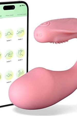 Wearable Panty G-Spot Vibrator Dildo With App Control And Bluetooth Remote Control,Fvlfil Long Distance Silicone Vibrating Panties Vaginal Stimulator Clitoral,Adult Sex Toys 10 Vibrations(Pink)