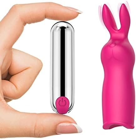 Rabbit Bullet Vibrator With 10 Powerful Vibration,Personal Massager For Clitoral Stimulation,Discreet Rechargeable,G-Spot Stimulator,Waterproof,Small,Silicone Adult Sex Toys For Womenโฆ (Black)