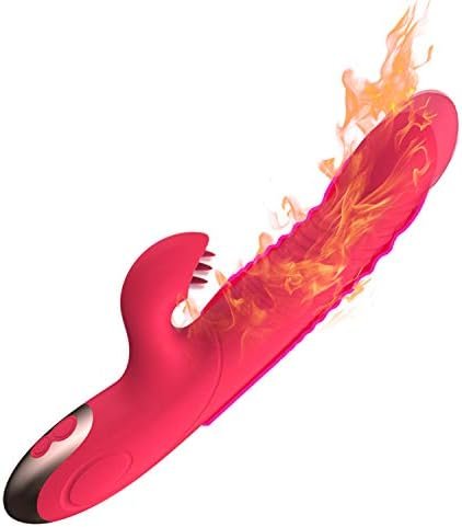 Rabbit Vibrator For Women,Vibrating Dildo With G Spot Clitoral Stimulator, Adult Sex Toy With 10 Vibration & 3 Thrusting, Vibrators For Women Pleasure