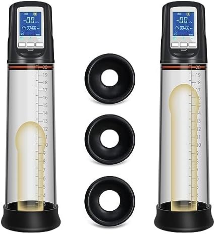Male-Sex-Toy For Men Penis-Pump Penis-Enlarger - 5 Suction Mode Automatic High-Vacuum Penis Pumps With 3 Size Rings, Dick Pump, Rechargeable Cock Pump With Air Pressure Device