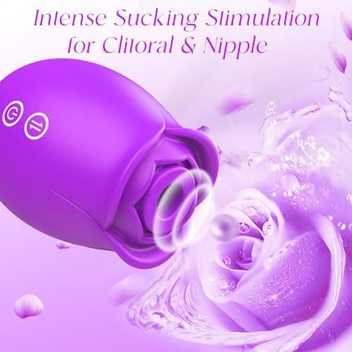 Sex Toys Rose Dildo Vibrator - Upgraded Adult Toys With Sucking & Vibrating Modes For Women Clitoral Nipple, Rose Sucker Sex Stimulator G Spot Vibrators For Woman Couples Adult (Red- Sucking) - Image 3