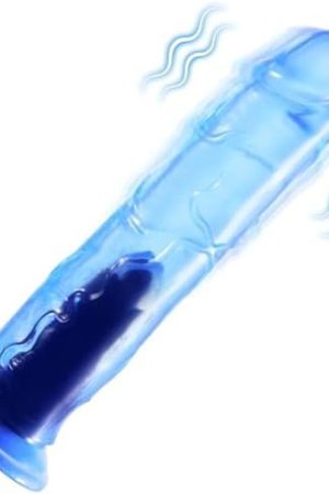 Realistic Dildo Vibrator, 7 Inch Small G Spot Vibrating Dildos With Suction Cup For Women,Men,Blue