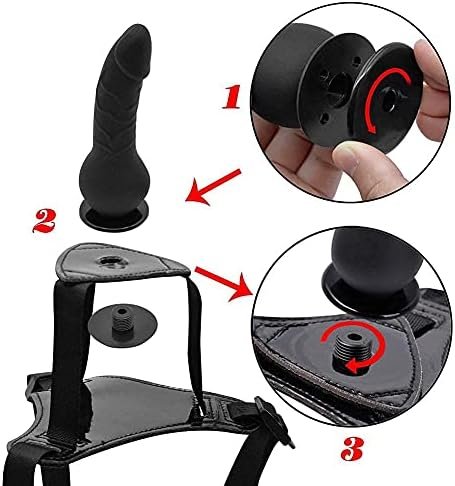 Strap On Harness Dildo 5.5" Sex Toy Adjustable Waist For Couples Female Masturbation And Lesbian Black - Image 3