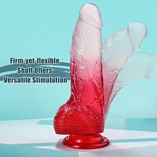 G Spot Dildo 7.8 Inch Realistic Dildo With Ultra Vein Ridge For Female Pleasure, Suction Cup Dildo Waterproof Dildo Harness Compatible Adult Sex Toy For Hands-Free Play (Pink) - Image 3