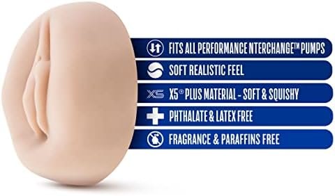 Performance Universal Replacement Pump Sleeve - For 2.75" To 3.25" Cylinder - Ultra Soft X5 Plus - Maximum Seal For Optimal Pump - Penis Enhancement Realistic Vagina Shaped Sex Toy Accessory For Men - Image 2