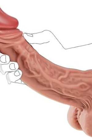 9.8" Huge Thick Dildo With Plump And Tapered Glans, Flesh Big Realistic Dildo For G-Spot Stimulation Anal Play, Unique Silicone Monster Dildos With Strong Suction Cup Sex Toys For Women And Men