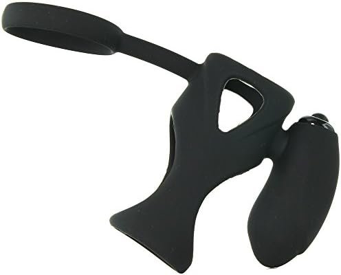 Kink By Doc Johnson - Caged - Silicone Cock Cage With Vibrating Clit Stimulating Bullet - Black - Image 3