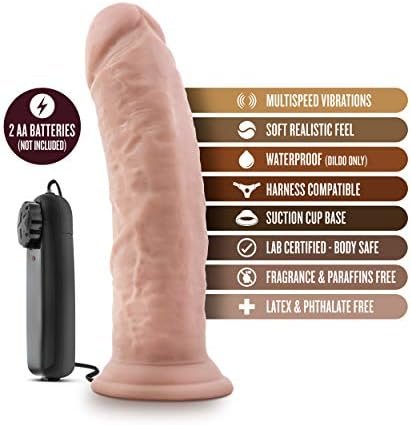 Blush Dr. Skin 8 Inch Realistic Vibrating Dildo With Suction Cup, Sex Toy For Women, Sex Toy For Adults, Vanilla - Image 2