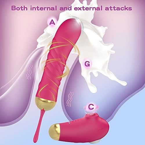 Clitoral Sucking Vibrator For Clit G Spot Stimulation, Adult Sex Toys For Women And Couple, Remote Control Dual Stimulator For Double Pleasure With 10 Suction&Licking& Pulsing Patterns - Image 2