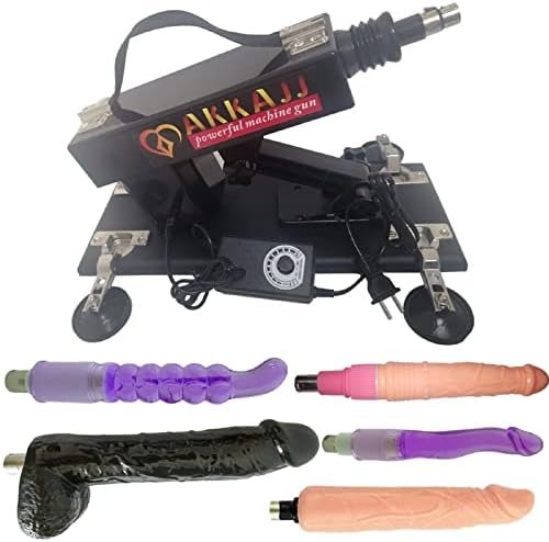 Akkajj Sex Machine Pumping Machine Thrusting Machine With Various Attachments Energy Saving Labor Saving(Black)