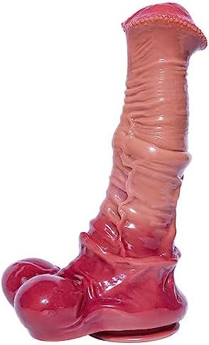 Realistic Horse-Shaped Dildo - 9.6-Inch Big Dildo With Lifelike Texture And Design, Body-Safe Silicone, Thick Suction Cup Base For Hands-Free Pleasure - Large Adult Toy For Exploration And Fantasy.
