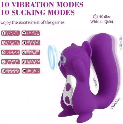 Dual Pleasure Squirrel Vibrator & Air-Pulse Clitoral Stimulator, Clitoral Sucking, Clit Vibrator, Pressure-Wave Technology, Waterproof, Rechargeable, Sex Toy Vibrator For Women & Couples (Hot Pink) - Image 2