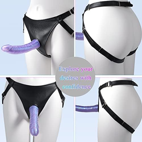 Strap On Dildo 8.3 Inch Realistic Cock With Adjustable Leather Harness For Couples Role Play, Wearable G Spot Dildo Unisex Strap-On Pegging Kit Adult Toys For Sexy Fantasy (Blue) - Image 2