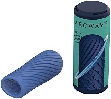 Arcwave Ghost Male Stroker - Male Masturbator With 4 Inch Reversible Sleeve - Multi-Textured Penis Sleeve - Clean Tech Silicone - Reusable & Easy Clean Adult Sex Toy - Blue