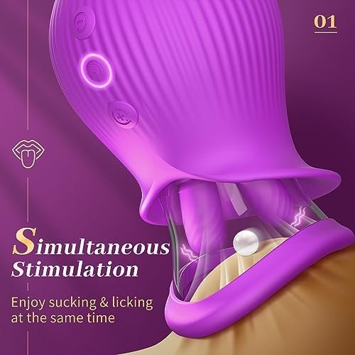 Sex Toys Women Vibrator - 3In1 Rose Sex Toy With 2 Suction Cups, Adult Toys Female Clitoral Nipple Vibrators With 10 Licking Sucking Vibrating, Rose Sex Stimulator Sucker Machine For Woman Couples - Image 2