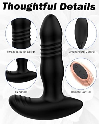 Anal Vibrator Male Sex Toy, Thrusting Prostate Massager Onismo Anal Plug Vibrating Butt Plug With 7 Thrusting & Vibrating Modes Remote Controlled Anal Sex Toy For Men Anal Toys - Image 3