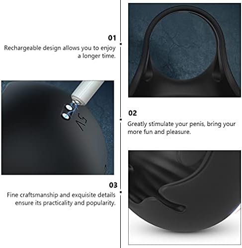 Healifty Vibrating Cock Ring Silicone Penis Ring Vibrator With Men Scrotum Testis Vibrator Male Masturbators Trainer Sex Toys Testis And Glans Male Cup - Image 3