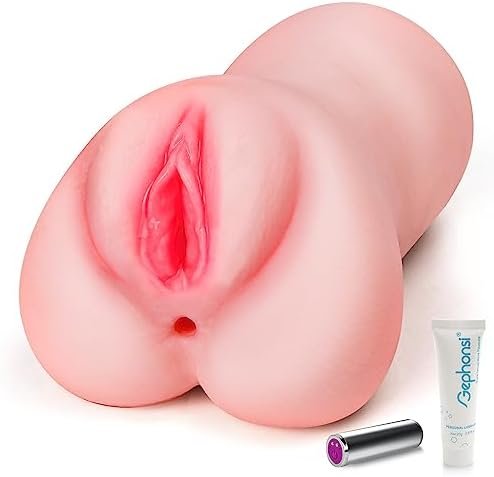 Male Masturbator Pocket Pussy Sex Toys For Men With 10 Vibration Bullet Vibrator, Male Stroker Lifelike Sex Dolls Pocket Pussies With Realistic Textured Vagina And Tight Anus Adult Product