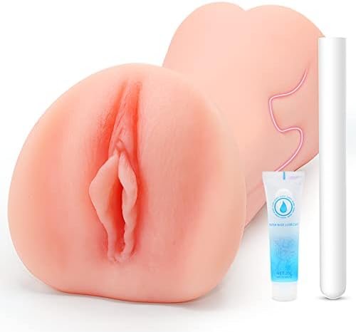 2 In 1 Lifelike Male Masturbator With Water Drying Stick, Jinglejungle Pocket Pussy With Textured Vagina And Tight Anus Sex Stroker, 3D Realistic Silicone Masturbation Cup, Sex Toys For Men