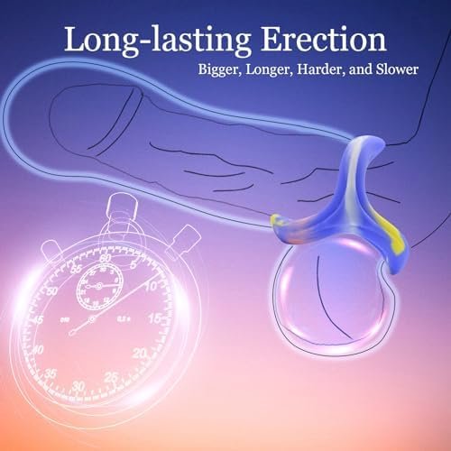 Silicone Penis Ring For Men, Meyila 3 In 1 Ultra Soft Stretchy Cock Rings For Erection Enhancing, Sex Toy For Men Male Couple Adult, Multicolor - Image 2