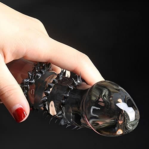 Crystal Glass Dildo 6.3 Inch Anal Butt Plug Armed With Soft Granules G-Spot Stimulation Dildo Sex Toy - Image 2
