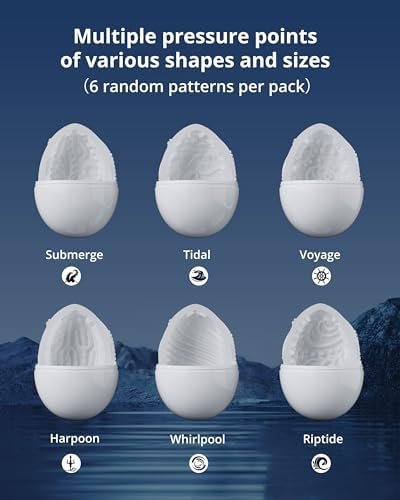 Lovense Kraken Portable Male Masturbator Egg, Disposable Pocket Pussy Masturbators, Blowjob Adult Male Sex Toys For Men Masturbation, 6 Pack Gift Kit Set - Image 2